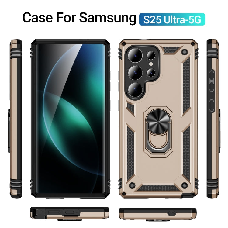 For Samsung Galaxy S25 Ultra 5G Shockproof TPU + PC Phone Case(Gold) - Galaxy S25 Ultra 5G Cases by PMC Jewellery | Online Shopping South Africa | PMC Jewellery | Buy Now Pay Later Mobicred