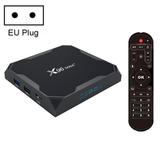 X96 max+ 4K Smart TV Box, Android 9.0, Amlogic S905X3 Quad-Core Cortex-A55,4GB+64GB, Support LAN, AV, 2.4G/5G WiFi, USBx2,TF Card, EU Plug - Amlogic S905 by PMC Jewellery | Online Shopping South Africa | PMC Jewellery | Buy Now Pay Later Mobicred