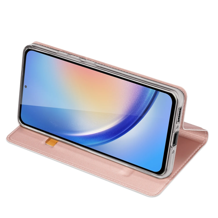 For Samsung Galaxy A35 5G DUX DUCIS Skin Pro Series Flip Leather Phone Case(Pink) - Galaxy Phone Cases by DUX DUCIS | Online Shopping South Africa | PMC Jewellery | Buy Now Pay Later Mobicred