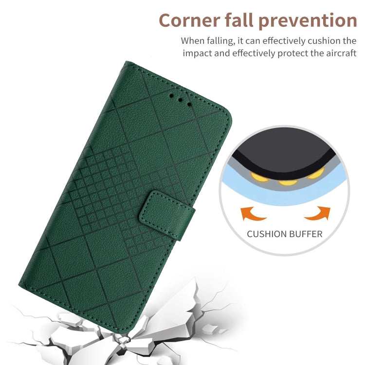 For Motorola Edge 5G 2024 Rhombic Grid Texture Leather Phone Case(Green) - free shipping - PMC Jewellery - Order now!