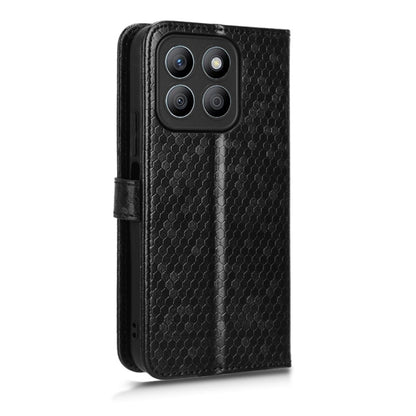 For Honor X8b Honeycomb Dot Texture Leather Phone Case(Black) - Honor Cases by PMC Jewellery | Online Shopping South Africa | PMC Jewellery