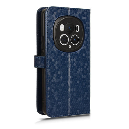 For Honor Magic6 Pro Honeycomb Dot Texture Leather Phone Case(Blue) - Honor Cases by PMC Jewellery | Online Shopping South Africa | PMC Jewellery | Buy Now Pay Later Mobicred