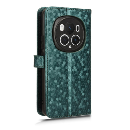 For Honor Magic6 Pro Honeycomb Dot Texture Leather Phone Case(Green) - Honor Cases by PMC Jewellery | Online Shopping South Africa | PMC Jewellery | Buy Now Pay Later Mobicred