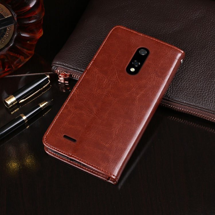 For Ulefone Note 8P idewei Crazy Horse Texture Horizontal Flip Leather Case with Holder & Card Slots & Wallet(Black) - Ulefone Cases by idewei | Online Shopping South Africa | PMC Jewellery | Buy Now Pay Later Mobicred