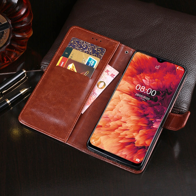 For Ulefone Note 8P idewei Crazy Horse Texture Horizontal Flip Leather Case with Holder & Card Slots & Wallet(Yellow) - Ulefone Cases by idewei | Online Shopping South Africa | PMC Jewellery | Buy Now Pay Later Mobicred