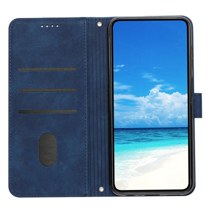 For Xiaomi Redmi K70 / K70 Pro Skin Feel Heart Embossed Leather Phone Case with Long Lanyard(Blue) - K70 Pro Cases by PMC Jewellery | Online Shopping South Africa | PMC Jewellery | Buy Now Pay Later Mobicred