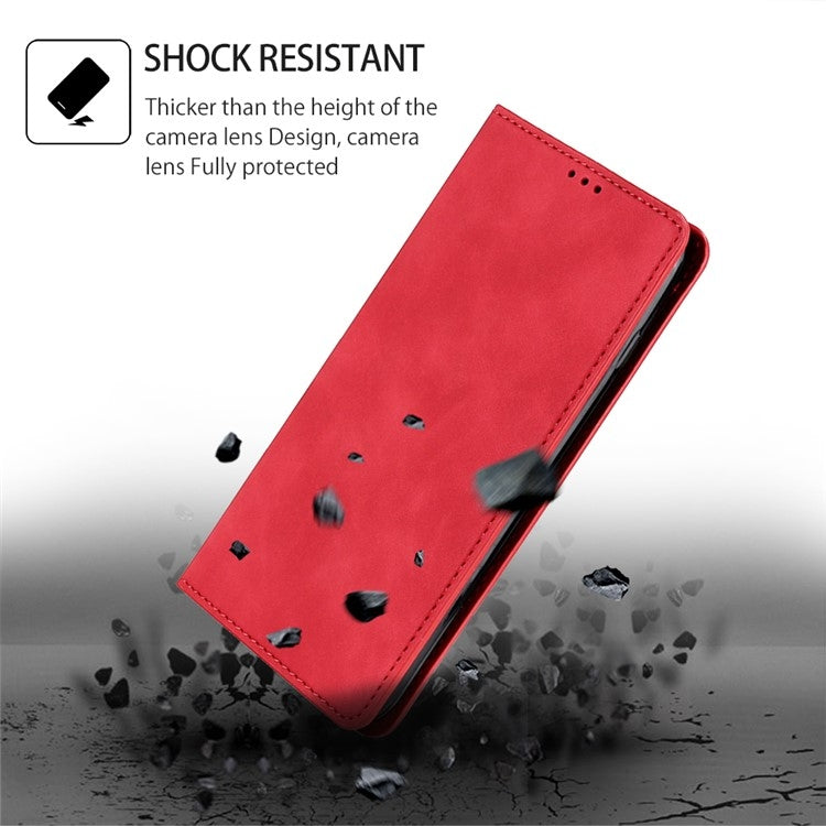 For Motorola Edge 5G 2024 Skin Feel Magnetic Leather Phone Case(Red) - Motorola Cases by PMC Jewellery | Online Shopping South Africa | PMC Jewellery | Buy Now Pay Later Mobicred