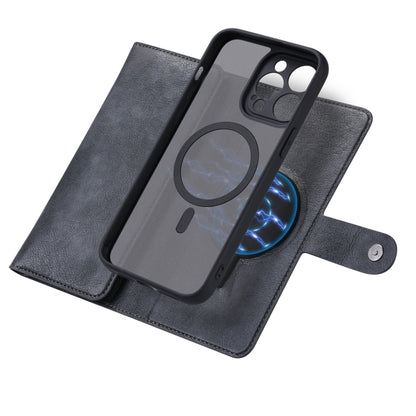 For iPhone 13 ViLi GV Series MagSafe Magnetic Zipper Leather Phone Case(Black) - iPhone 13 Cases by ViLi | Online Shopping South Africa | PMC Jewellery | Buy Now Pay Later Mobicred