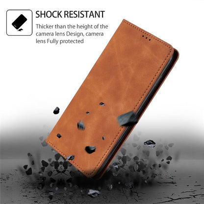 For Honor Magic6 Pro Skin Feel Magnetic Leather Phone Case(Light Brown) - Honor Cases by PMC Jewellery | Online Shopping South Africa | PMC Jewellery | Buy Now Pay Later Mobicred