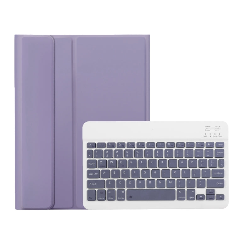 For Samsung Galaxy Tab A9+ X210/X215/X215 A09B Candy Color TPU Bluetooth Keyboard Leather Tablet Case with Pen Holder(Purple) - Samsung Keyboard by PMC Jewellery | Online Shopping South Africa | PMC Jewellery