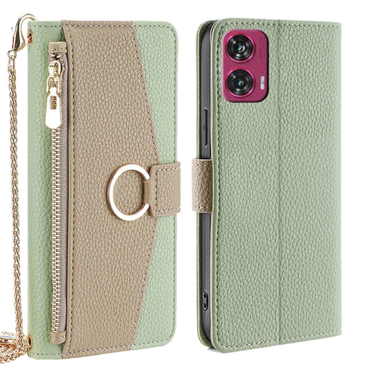 For Motorola Edge 50 Fusion 5G Crossbody Litchi Texture Leather Phone Case(Green) - Motorola Cases by PMC Jewellery | Online Shopping South Africa | PMC Jewellery | Buy Now Pay Later Mobicred