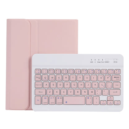 For Samsung Galaxy Tab A9 X110/X115 A221B Candy Color TPU Bluetooth Keyboard Leather Tablet Case with Pen Holder(Pink) - Samsung Keyboard by PMC Jewellery | Online Shopping South Africa | PMC Jewellery