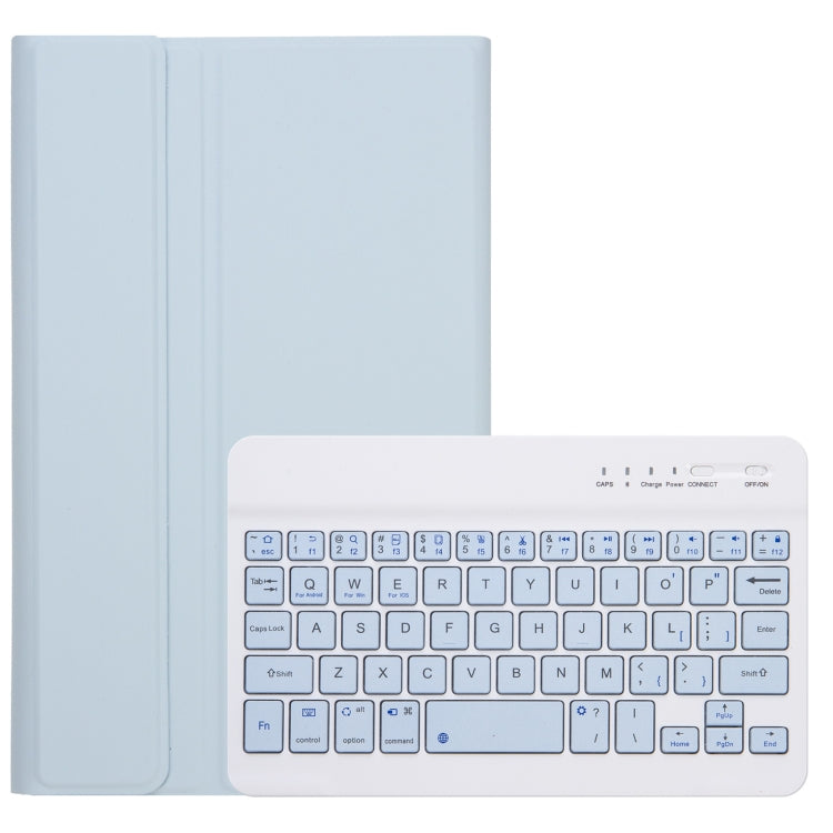 For Samsung Galaxy Tab A9 X110/X115 A221B Candy Color TPU Bluetooth Keyboard Leather Tablet Case with Pen Holder(Ice Blue) - Samsung Keyboard by PMC Jewellery | Online Shopping South Africa | PMC Jewellery