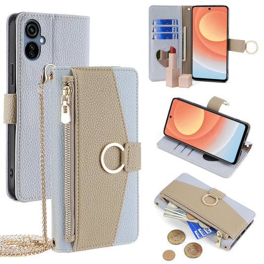 For Tecno Camon 19 Neo Crossbody Litchi Texture Leather Phone Case(Blue) - Tecno Cases by PMC Jewellery | Online Shopping South Africa | PMC Jewellery | Buy Now Pay Later Mobicred