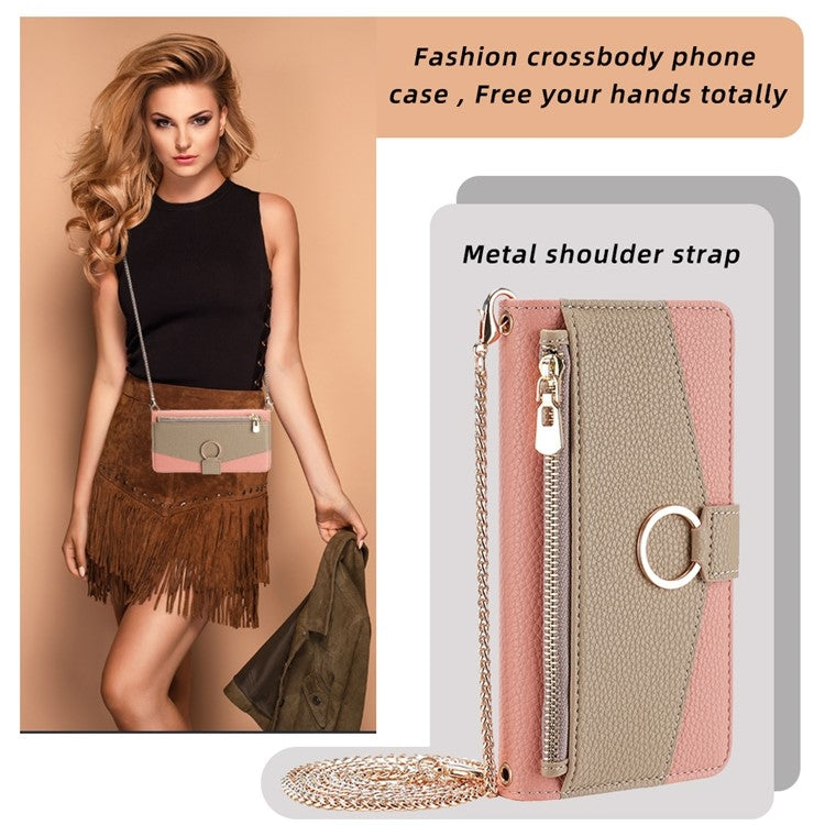 For Nokia C110 4G Crossbody Litchi Texture Leather Phone Case(Pink) - Nokia Cases by PMC TechLife | Online Shopping South Africa | PMC TechLife | Buy Now Pay Later Mobicred