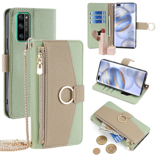 For Honor 30 Pro Crossbody Litchi Texture Leather Phone Case(Green) - Honor Cases by PMC Jewellery | Online Shopping South Africa | PMC Jewellery | Buy Now Pay Later Mobicred