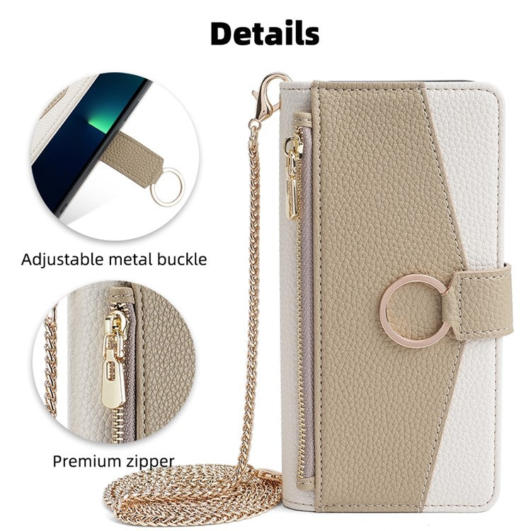 For Samsung Galaxy S24 5G Crossbody Litchi Texture Leather Phone Case(White) - Galaxy S24 5G Cases by PMC Jewellery | Online Shopping South Africa | PMC Jewellery | Buy Now Pay Later Mobicred