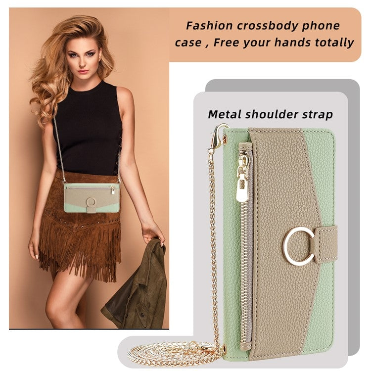 For Samsung Galaxy S24+ 5G Crossbody Litchi Texture Leather Phone Case(Green) - Galaxy S24+ 5G Cases by PMC Jewellery | Online Shopping South Africa | PMC Jewellery | Buy Now Pay Later Mobicred