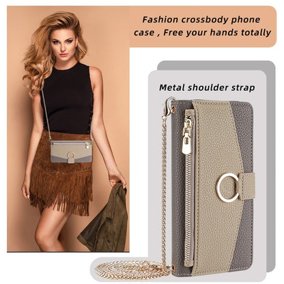 For Samsung Galaxy S24+ 5G Crossbody Litchi Texture Leather Phone Case(Grey) - Galaxy S24+ 5G Cases by PMC Jewellery | Online Shopping South Africa | PMC Jewellery | Buy Now Pay Later Mobicred