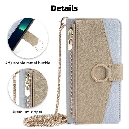 For Samsung Galaxy S24 Ultra 5G Crossbody Litchi Texture Leather Phone Case(Blue) - Galaxy S24 Ultra 5G Cases by PMC Jewellery | Online Shopping South Africa | PMC Jewellery | Buy Now Pay Later Mobicred