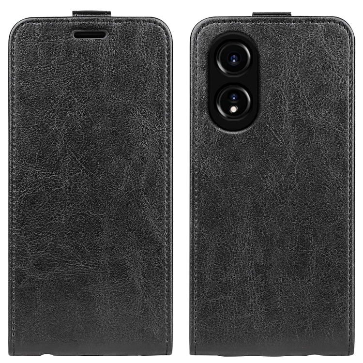 For OPPO A58 4G R64 Texture Single Vertical Flip Leather Phone Case(Black) - OPPO Cases by PMC Jewellery | Online Shopping South Africa | PMC Jewellery | Buy Now Pay Later Mobicred