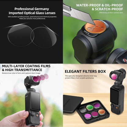 For DJI OSMO Pocket 3 Sunnylife Camera Lens Magnetic Metal Filter, Filter:4 in 1 ND8/16/32/64 - Lens Accessories by Sunnylife | Online Shopping South Africa | PMC Jewellery | Buy Now Pay Later Mobicred