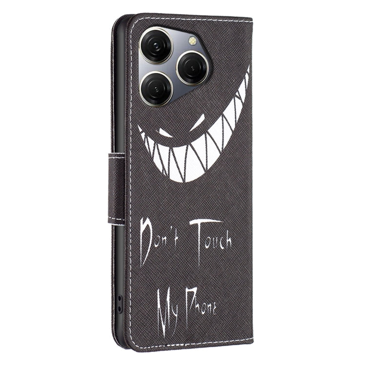 For Tecno Spark 20 Pro Colored Drawing Pattern Leather Phone Case(Smirk) - Tecno Cases by PMC TechLife | Online Shopping South Africa | PMC TechLife | Buy Now Pay Later Mobicred