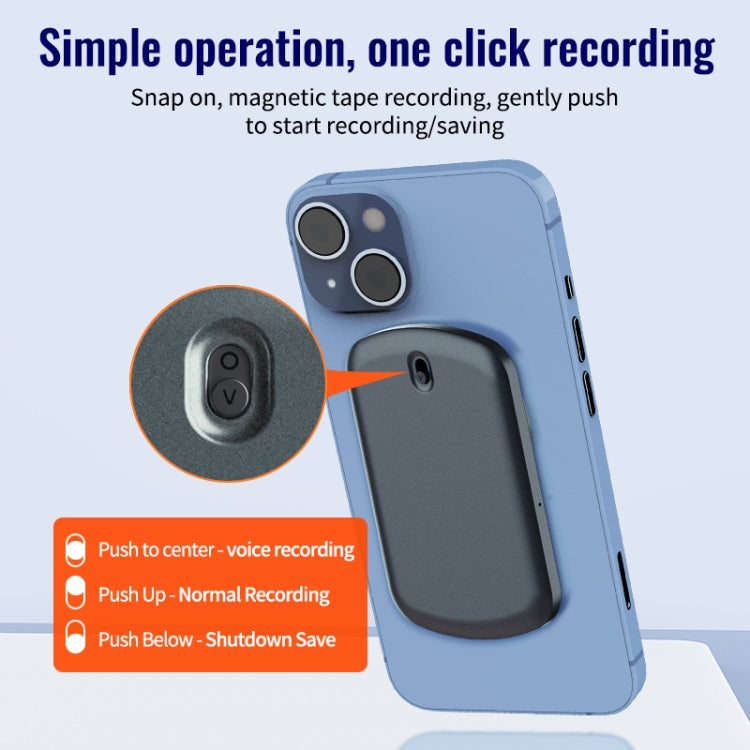 JNN A1 Strong Magnetic Mobile Call Voice Recorder, Memory:32GB(Black) - Recording Pen by JNN | Online Shopping South Africa | PMC TechLife | Buy Now Pay Later Mobicred