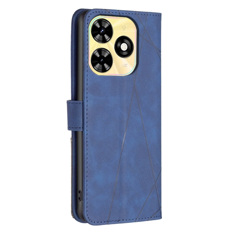For Tecno Spark Go 2024 / 20C / POP 8 Magnetic Buckle Rhombus Texture Leather Phone Case(Blue) - Tecno Cases by PMC Jewellery | Online Shopping South Africa | PMC Jewellery | Buy Now Pay Later Mobicred
