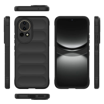 For Huawei nova 12 5G Magic Shield TPU + Flannel Phone Case(Black) - Huawei Cases by PMC Jewellery | Online Shopping South Africa | PMC Jewellery | Buy Now Pay Later Mobicred