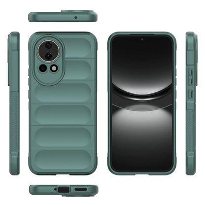 For Huawei nova 12 5G Magic Shield TPU + Flannel Phone Case(Dark Green) - Huawei Cases by PMC Jewellery | Online Shopping South Africa | PMC Jewellery | Buy Now Pay Later Mobicred