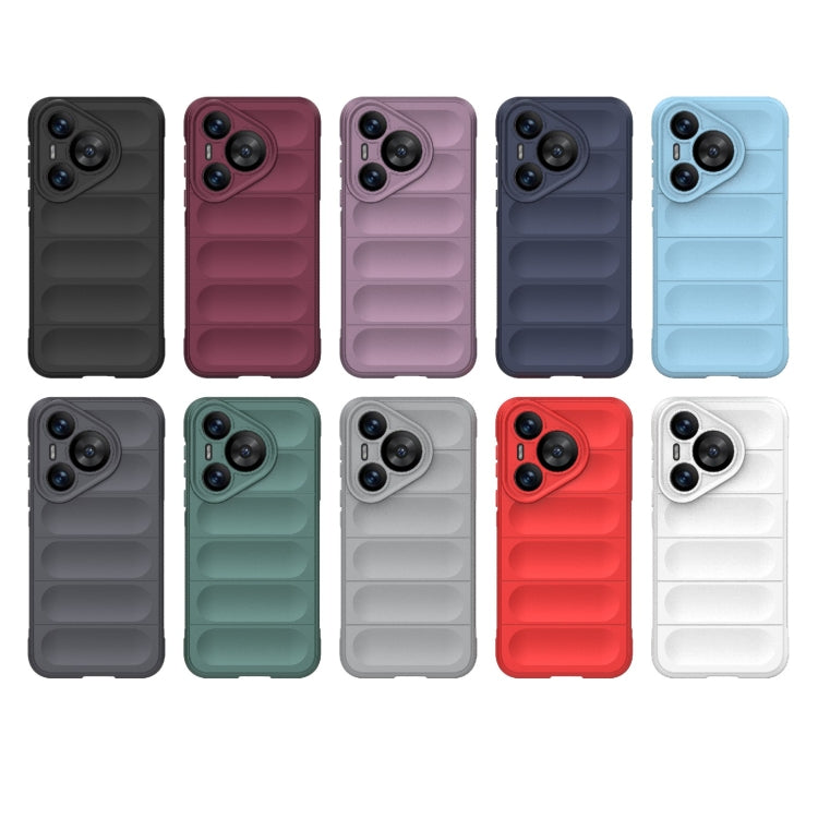 For Huawei Pura 70 Magic Shield TPU + Flannel Phone Case(Red) - Huawei Cases by PMC TechLife | Online Shopping South Africa | PMC TechLife | Buy Now Pay Later Mobicred