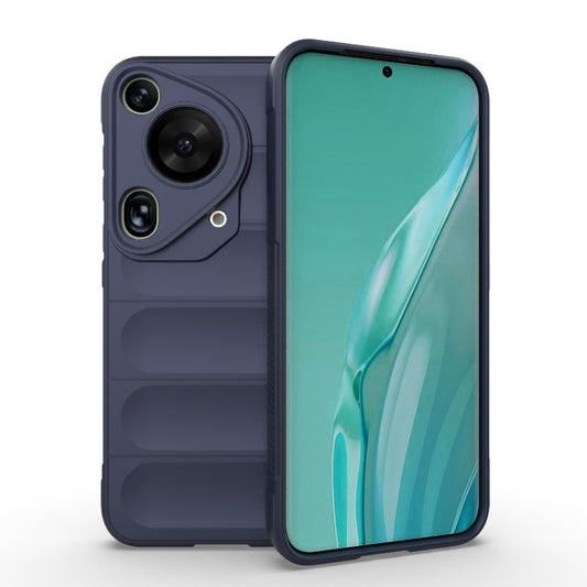 For Huawei Pura 70 Ultra Magic Shield TPU + Flannel Phone Case(Dark Blue) - Huawei Cases by PMC Jewellery | Online Shopping South Africa | PMC Jewellery | Buy Now Pay Later Mobicred