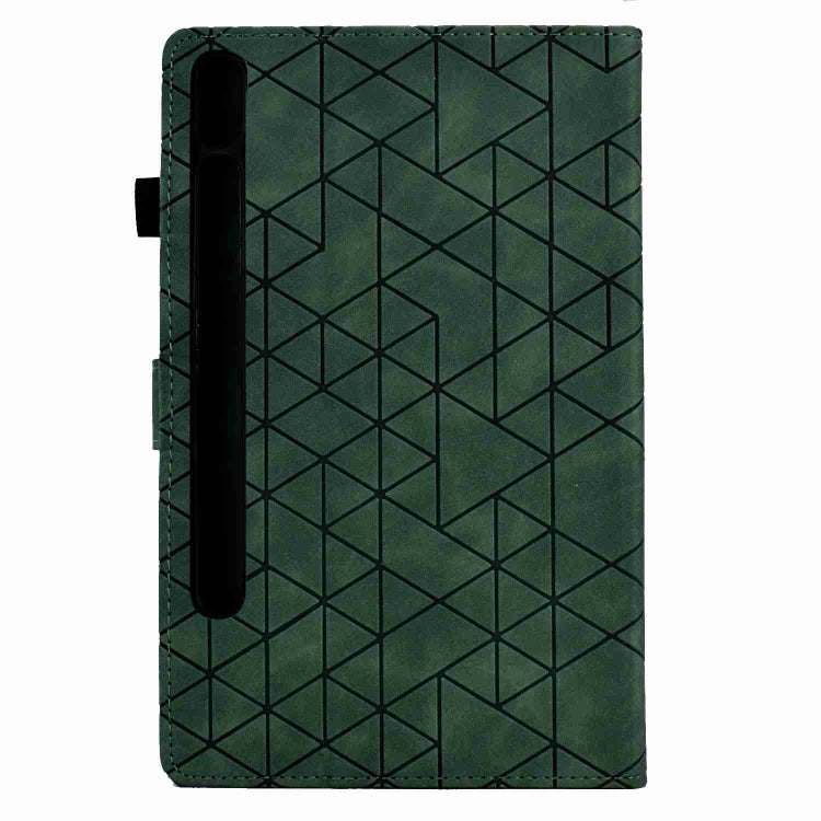 For Samsung Galaxy Tab S9 Rhombus TPU Smart Leather Tablet Case(Green) - Galaxy Tab S9 Cases by PMC Jewellery | Online Shopping South Africa | PMC Jewellery | Buy Now Pay Later Mobicred