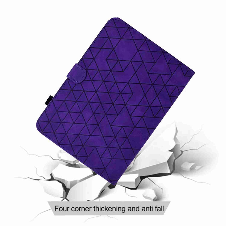 For Samsung Galaxy Tab S9 Rhombus TPU Smart Leather Tablet Case(Purple) - Galaxy Tab S9 Cases by PMC Jewellery | Online Shopping South Africa | PMC Jewellery | Buy Now Pay Later Mobicred