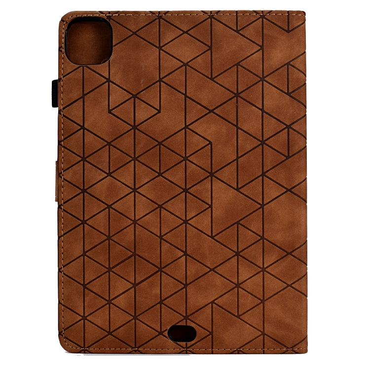 For iPad Pro 11 2024 Rhombus TPU Smart Leather Tablet Case(Brown) - iPad Pro 11 2024 Cases by PMC Jewellery | Online Shopping South Africa | PMC Jewellery | Buy Now Pay Later Mobicred