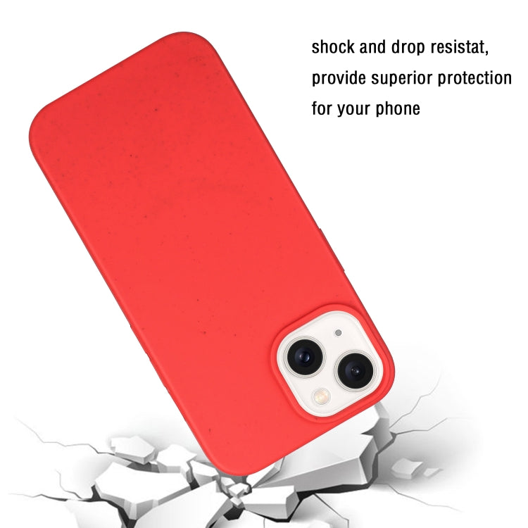For iPhone 15 Wheat MagSafe Magnetic Straw Material + TPU Phone Case(Red) - iPhone 15 Cases by PMC TechLife | Online Shopping South Africa | PMC TechLife