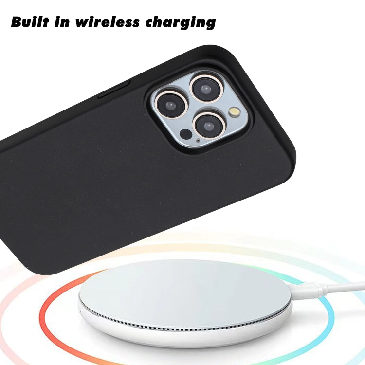 For iPhone 14 Pro Wheat MagSafe Magnetic Straw Material + TPU Phone Case(Black) - free shipping - PMC TechLife - Order now!