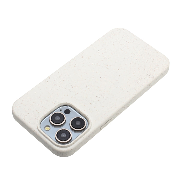 For iPhone 13 Pro Wheat MagSafe Magnetic Straw Material + TPU Phone Case(White) - iPhone 13 Pro Cases by PMC TechLife | Online Shopping South Africa | PMC TechLife
