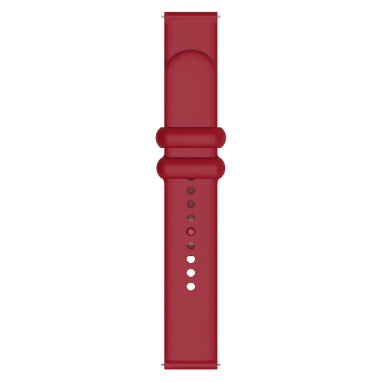 18mm Universal Solid Color Reverse Buckle Silicone Watch Band(Wine Red) - free shipping - PMC TechLife - Order now!