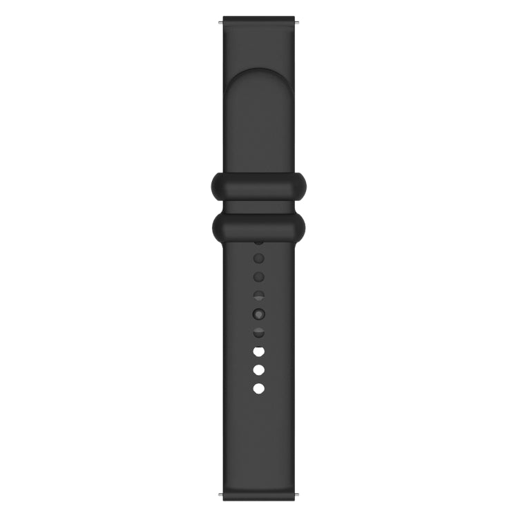 22mm Universal Solid Color Reverse Buckle Silicone Watch Band(Black) - 22mm Bands by PMC TechLife | Online Shopping South Africa | PMC TechLife