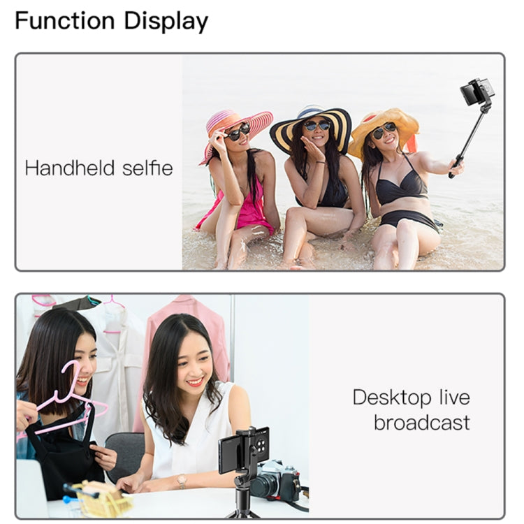 Yesido SF11 Retractable Bluetooth Tripod Phone Live Broadcast Selfie Stand(Black) - Selfie Sticks by Yesido | Online Shopping South Africa | PMC Jewellery | Buy Now Pay Later Mobicred