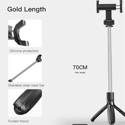 Yesido SF11 Retractable Bluetooth Tripod Phone Live Broadcast Selfie Stand(Black) - Selfie Sticks by Yesido | Online Shopping South Africa | PMC Jewellery | Buy Now Pay Later Mobicred