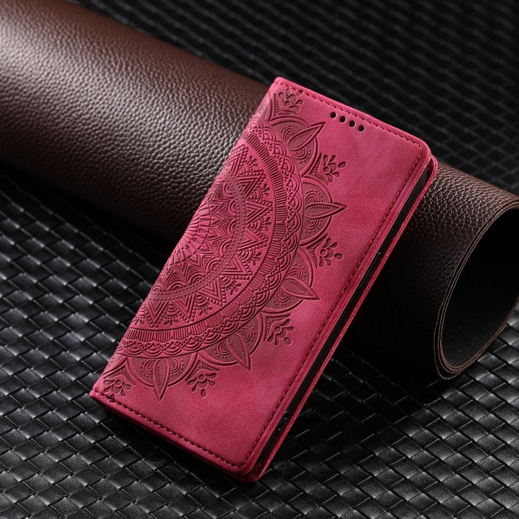 For iPhone 16 Pro Max Totem Embossed Magnetic Leather Phone Case(Red) - iPhone 16 Pro Max Cases by PMC Jewellery | Online Shopping South Africa | PMC Jewellery | Buy Now Pay Later Mobicred