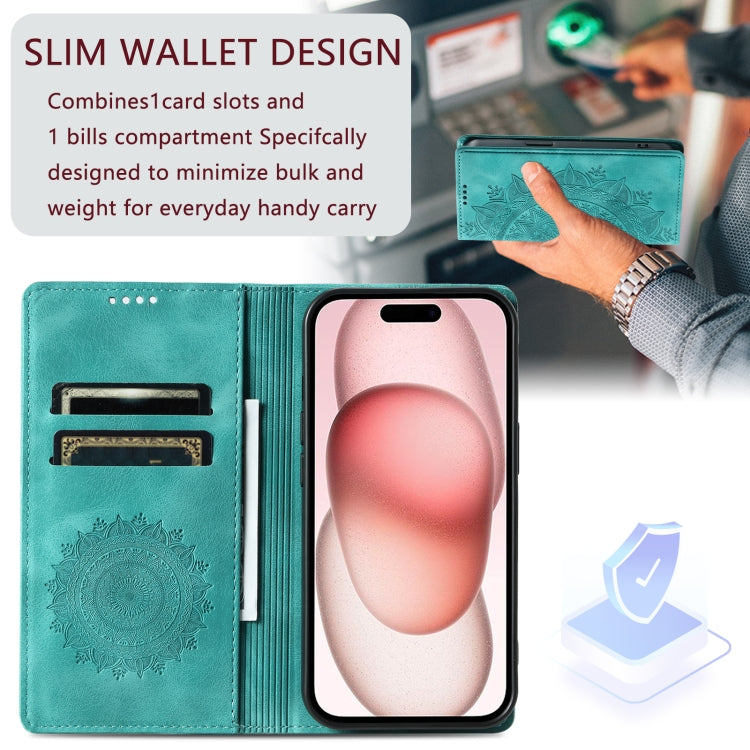For iPhone 16 Pro Max Totem Embossed Magnetic Leather Phone Case(Green) - free shipping - PMC TechLife - Order now!