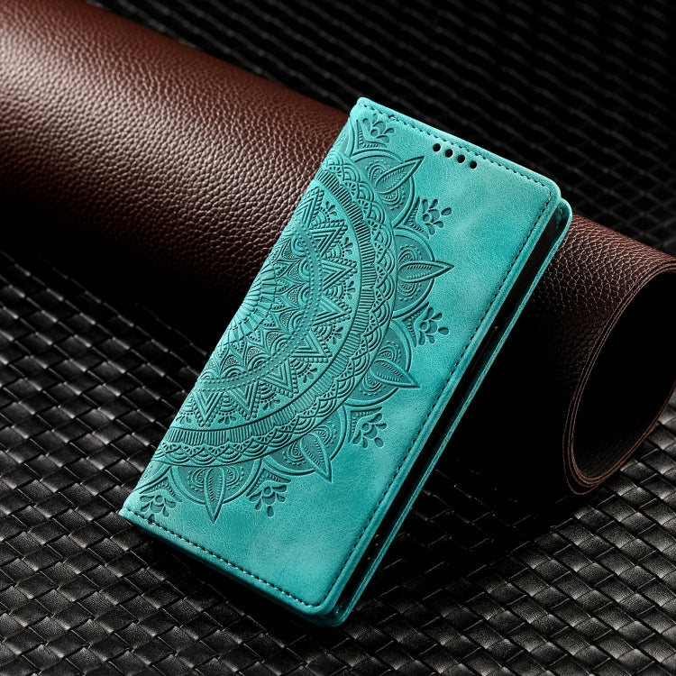 For iPhone 16 Pro Totem Embossed Magnetic Leather Phone Case(Green) - iPhone 16 Pro Cases by PMC TechLife | Online Shopping South Africa | PMC TechLife | Buy Now Pay Later Mobicred