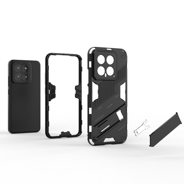 For Xiaomi 14 5G Punk Armor 2 in 1 PC + TPU Phone Case with Holder(Black) - 14 Cases by PMC Jewellery | Online Shopping South Africa | PMC Jewellery | Buy Now Pay Later Mobicred