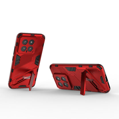 For Xiaomi 14 5G Punk Armor 2 in 1 PC + TPU Phone Case with Holder(Red) - 14 Cases by PMC Jewellery | Online Shopping South Africa | PMC Jewellery | Buy Now Pay Later Mobicred