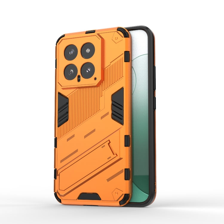 For Xiaomi 14 5G Punk Armor 2 in 1 PC + TPU Phone Case with Holder(Orange) - 14 Cases by PMC Jewellery | Online Shopping South Africa | PMC Jewellery