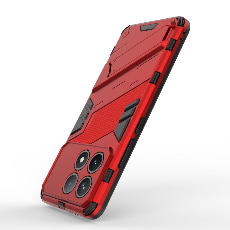 For Xiaomi Redmi K70 5G Punk Armor 2 in 1 PC + TPU Phone Case with Holder(Red) - K70 Cases by PMC Jewellery | Online Shopping South Africa | PMC Jewellery | Buy Now Pay Later Mobicred